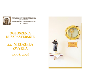 22. NIEDZIELA ZWYKŁA  -  30. 08. 2026