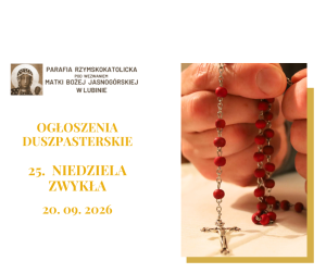 25. NIEDZIELA ZWYKŁA  -  20. 09. 2026
