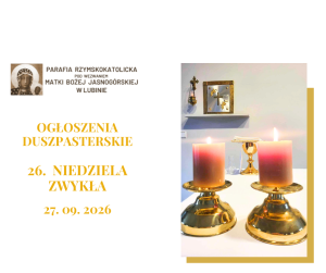 26. NIEDZIELA ZWYKŁA  -  27. 09. 2026